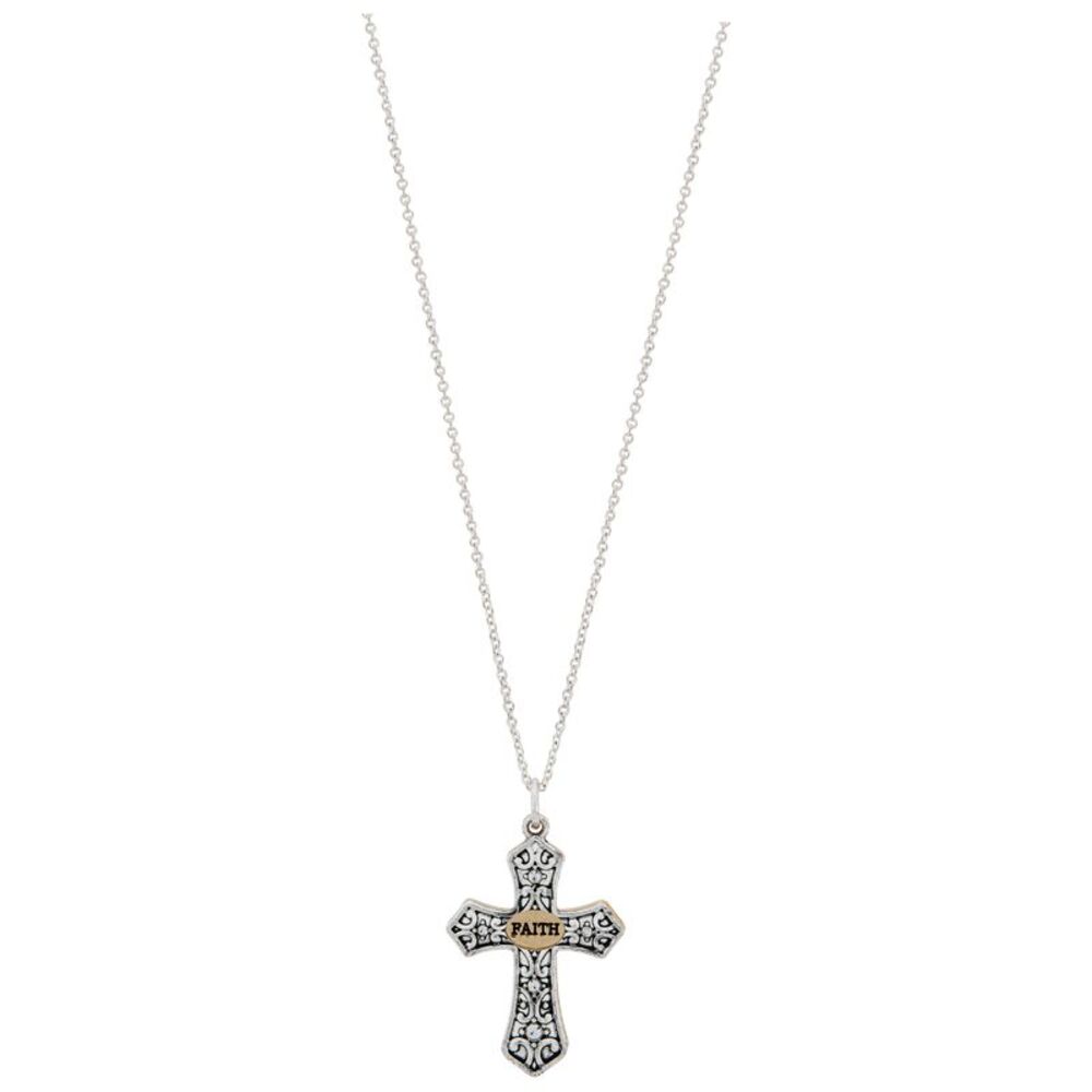 Sunflower Garden Let Your Faith Be Bigger Than Your Fears Silver Toned Pendant
